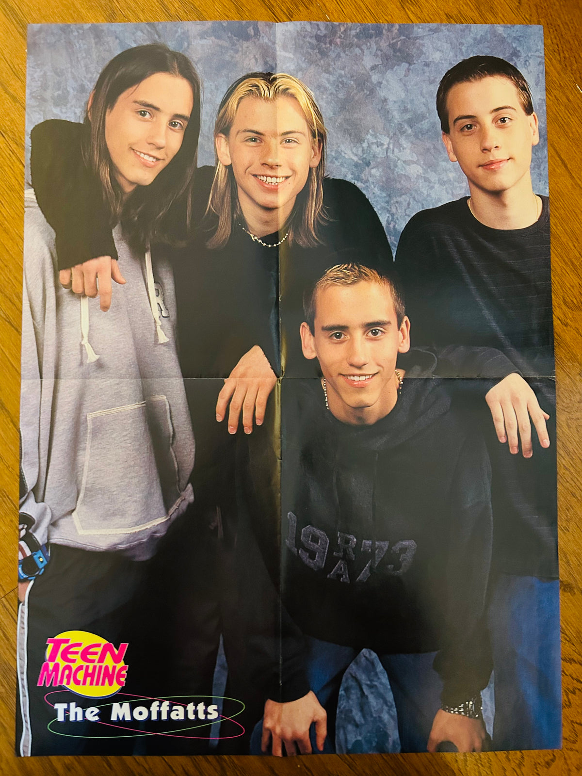 Teen Machine double-sided poster featuring The Moffatts