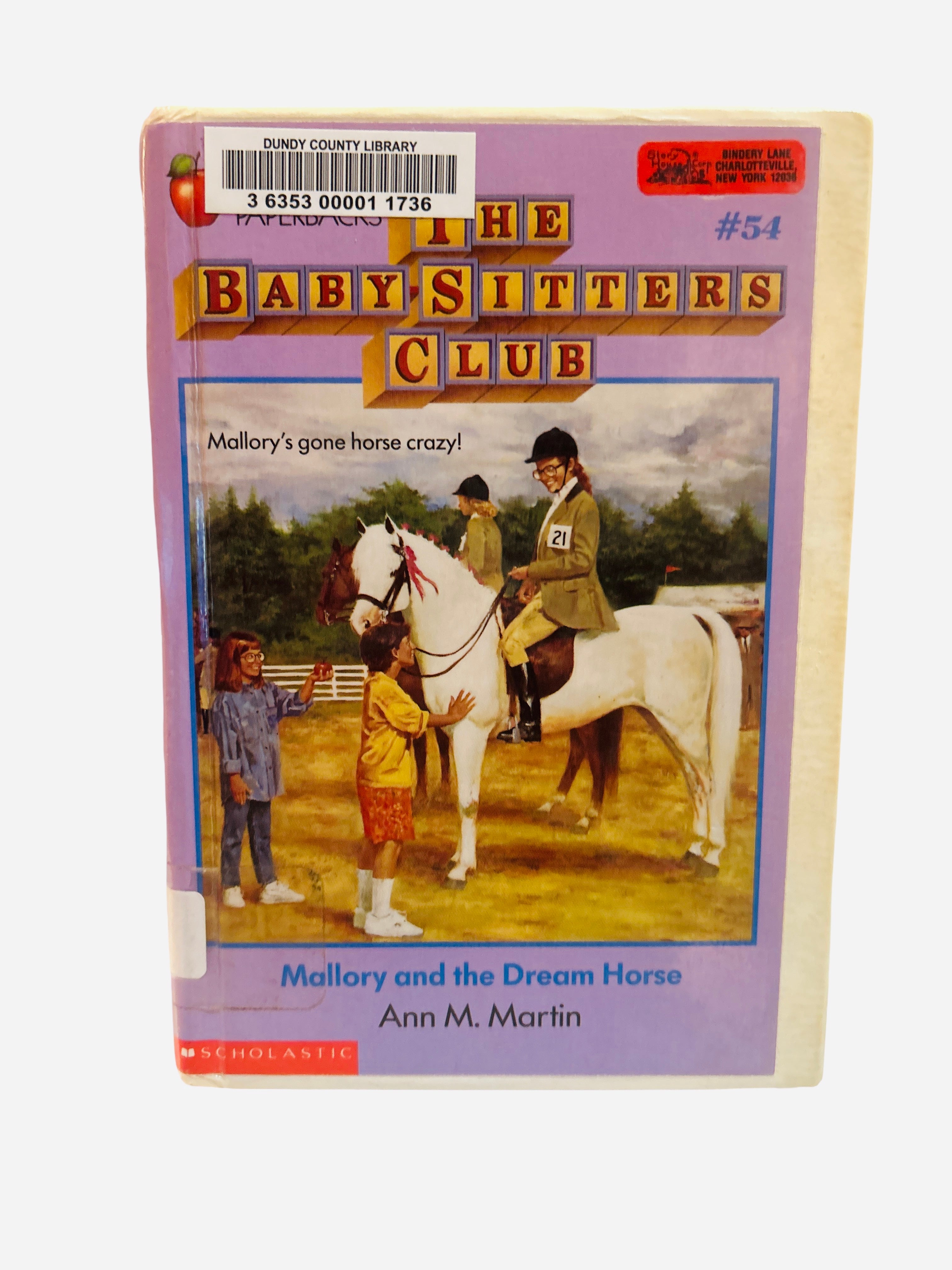 Mallory and the Dream Horse Baby-Sitters Club #54 ex-library hardcover