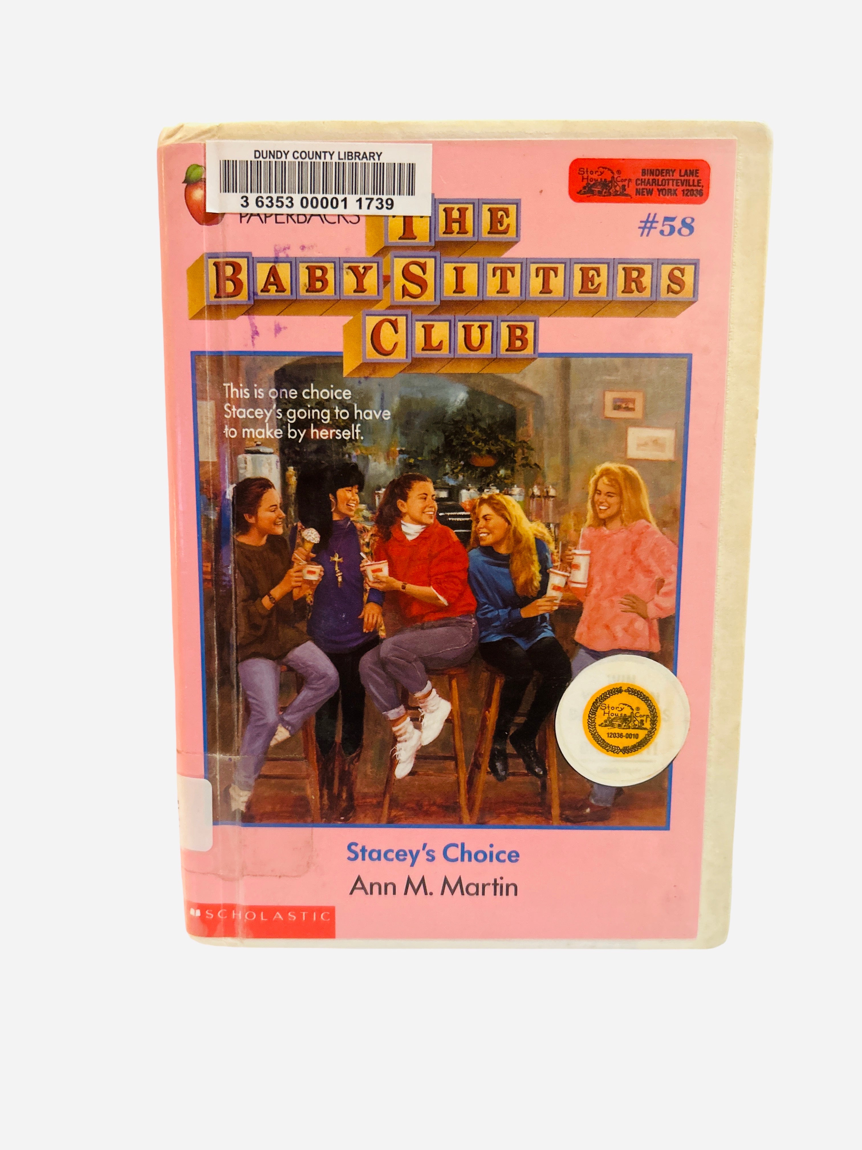 Stacey's Choice Baby-Sitters Club #58 ex-library hardcover