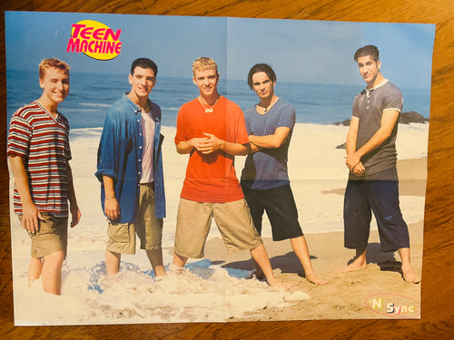 *NSYNC Teen Machine Magazine beach poster
