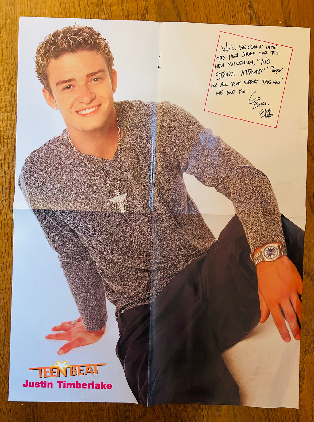 Justin Timberlake Teen Beat poster 2000