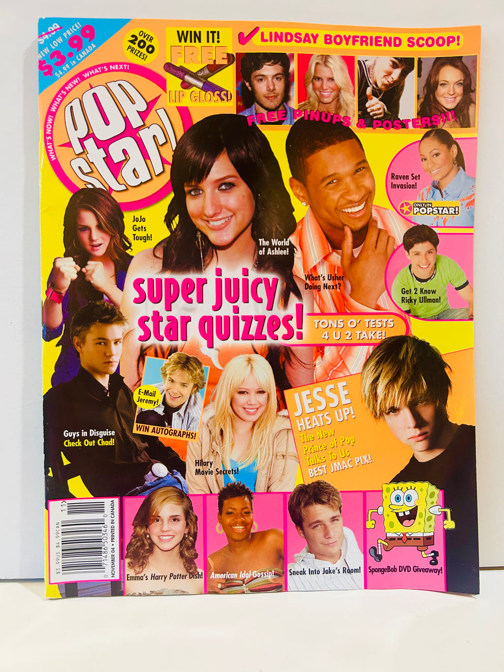 Pop Star! Magazine November 2004 front cover