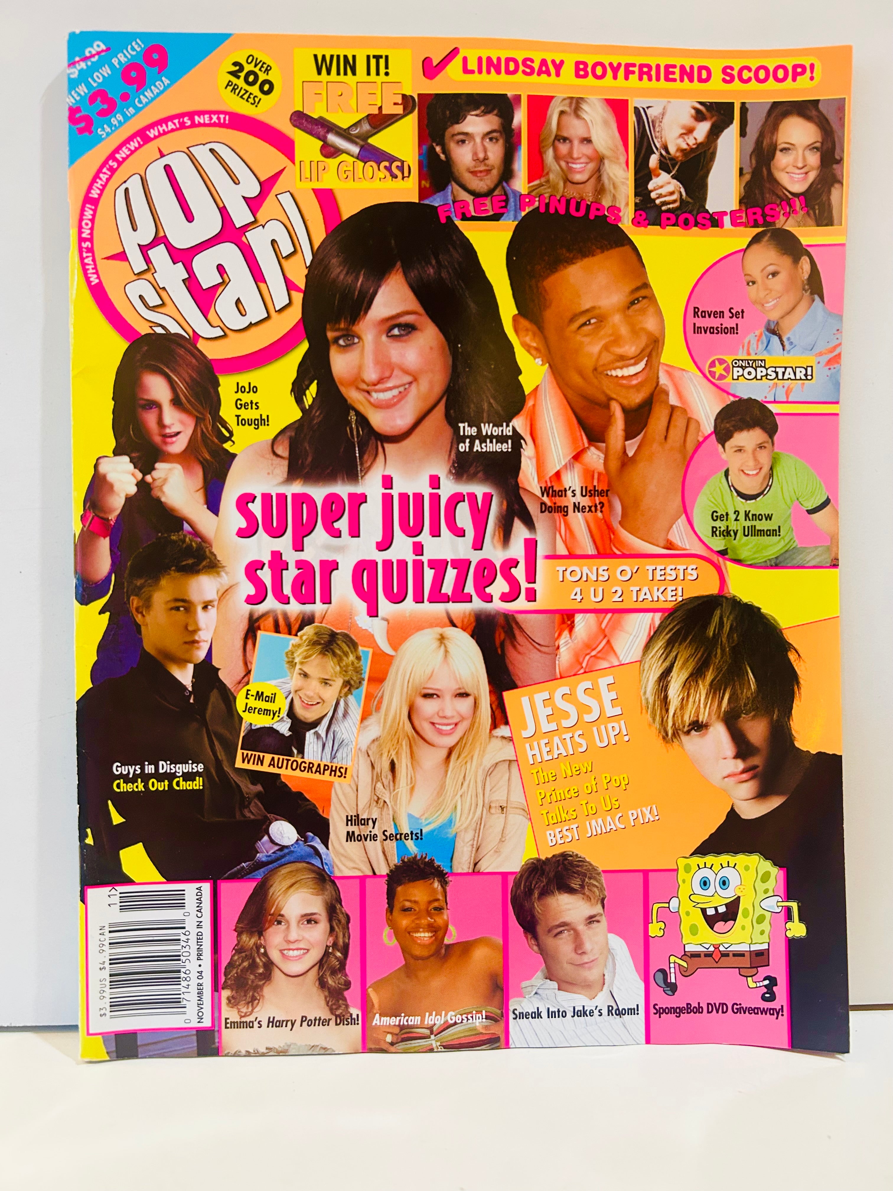 Pop Star! Magazine November 2004 front cover
