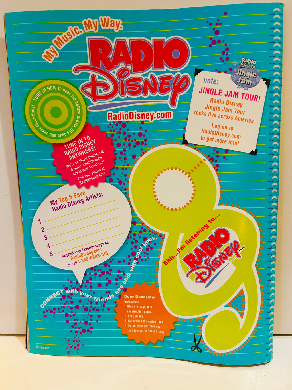Pop Star! Magazine November 2004 back cover Radio Disney