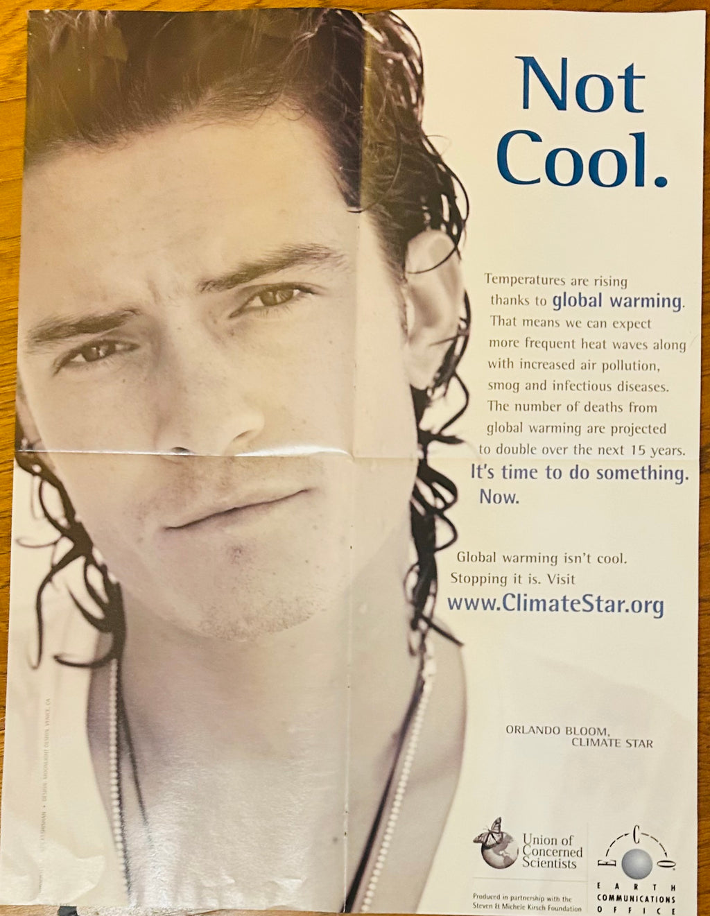Orlando Bloom Climate Star Pop Star! Magazine Poster - front side