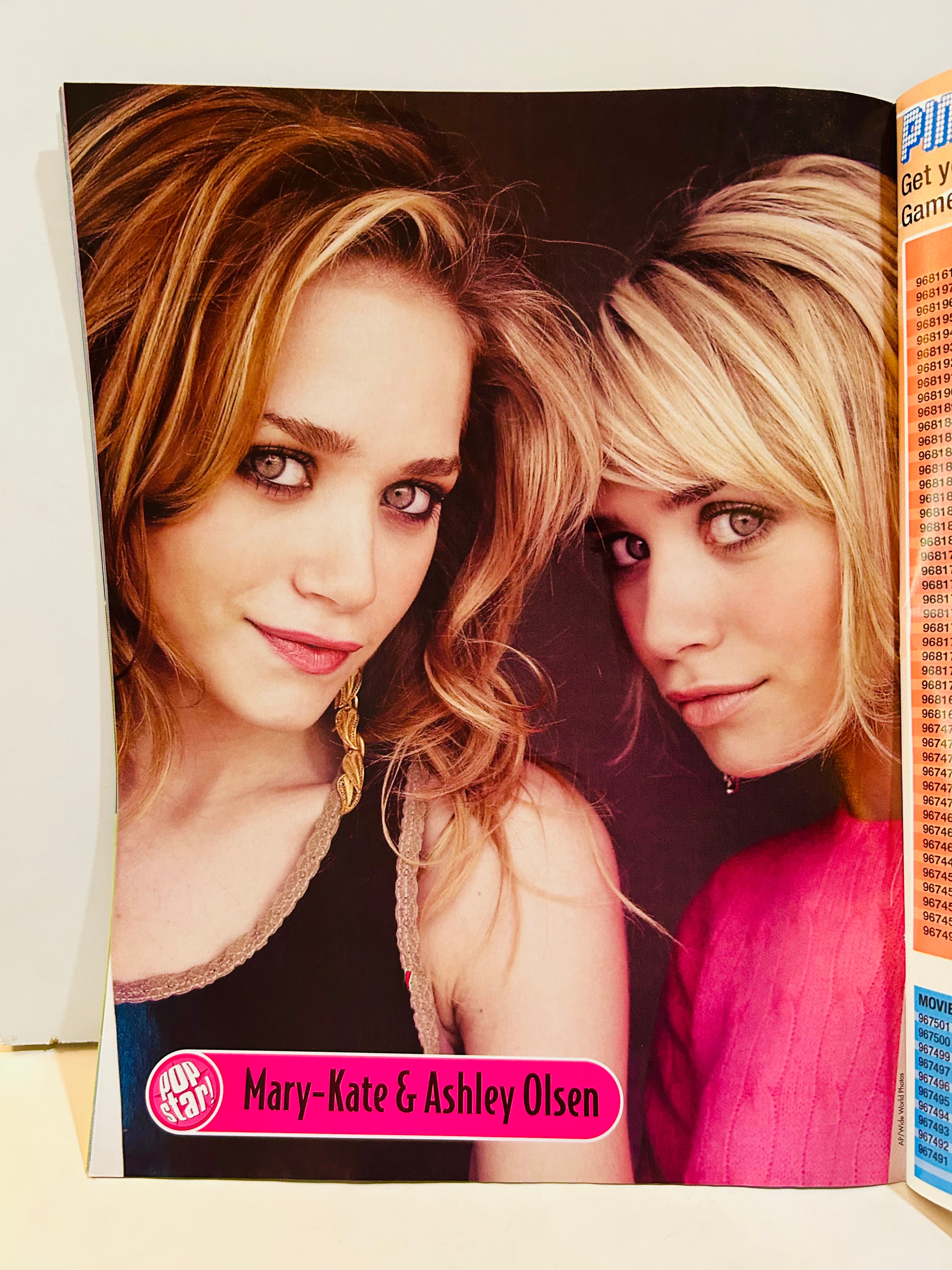 Mary-Kate and Ashley Olsen pinup Pop Star! Magazine September 2005