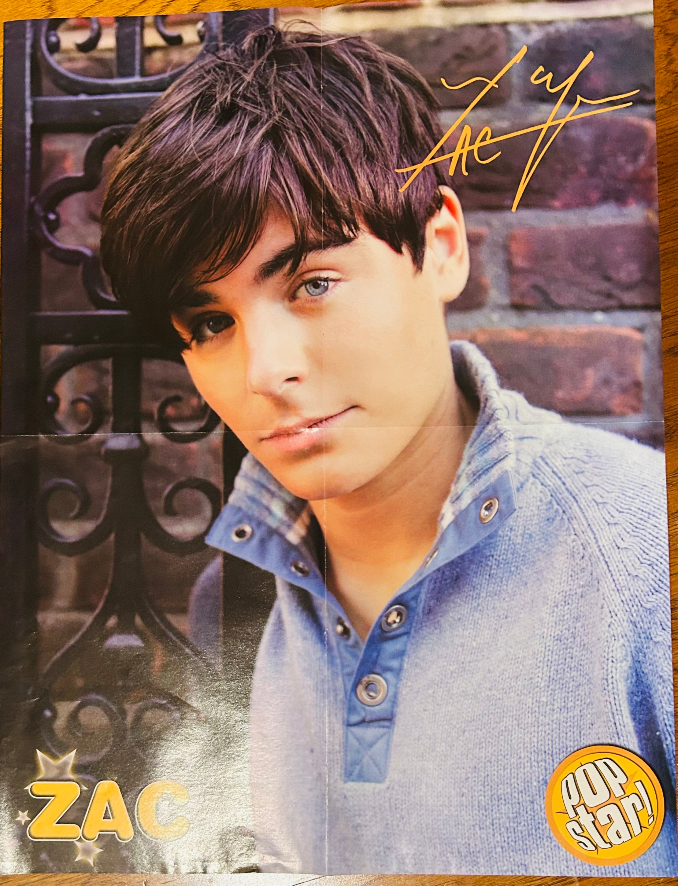 Zac Efron Pop Star! Magazine Poster - back side