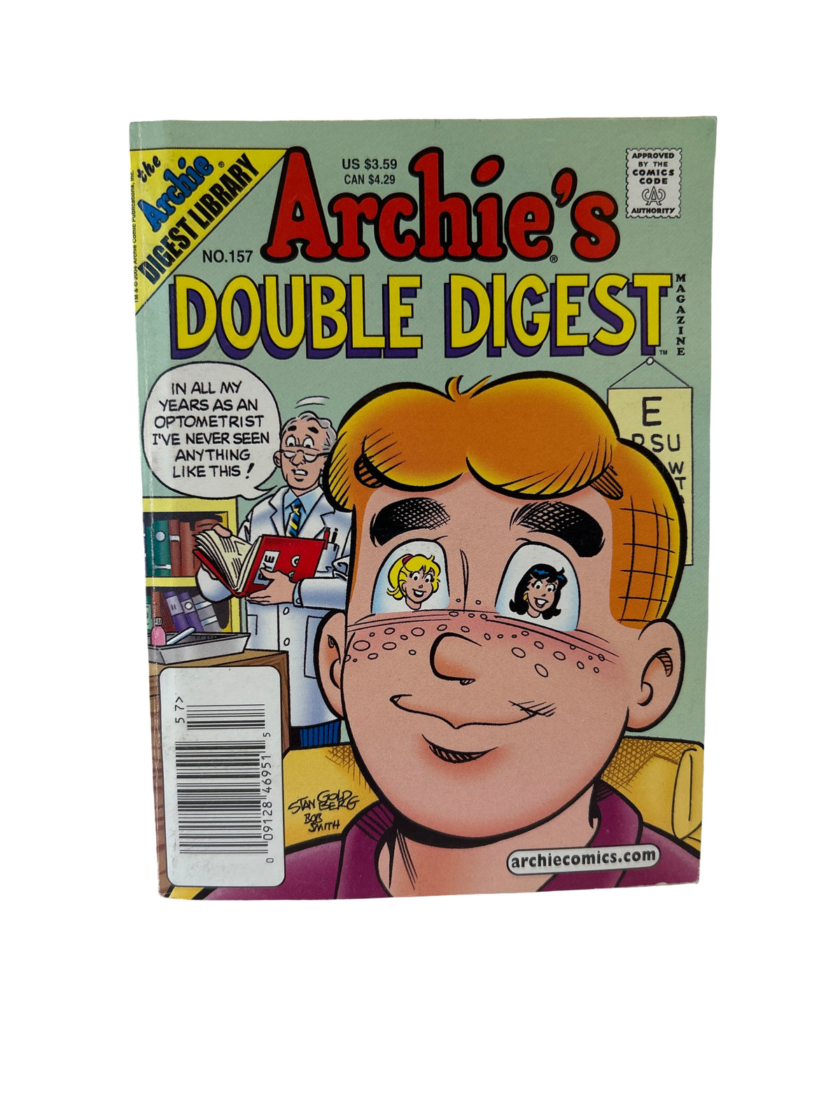 Archie's Double Digest Magazine No. 157 optometrist cover
