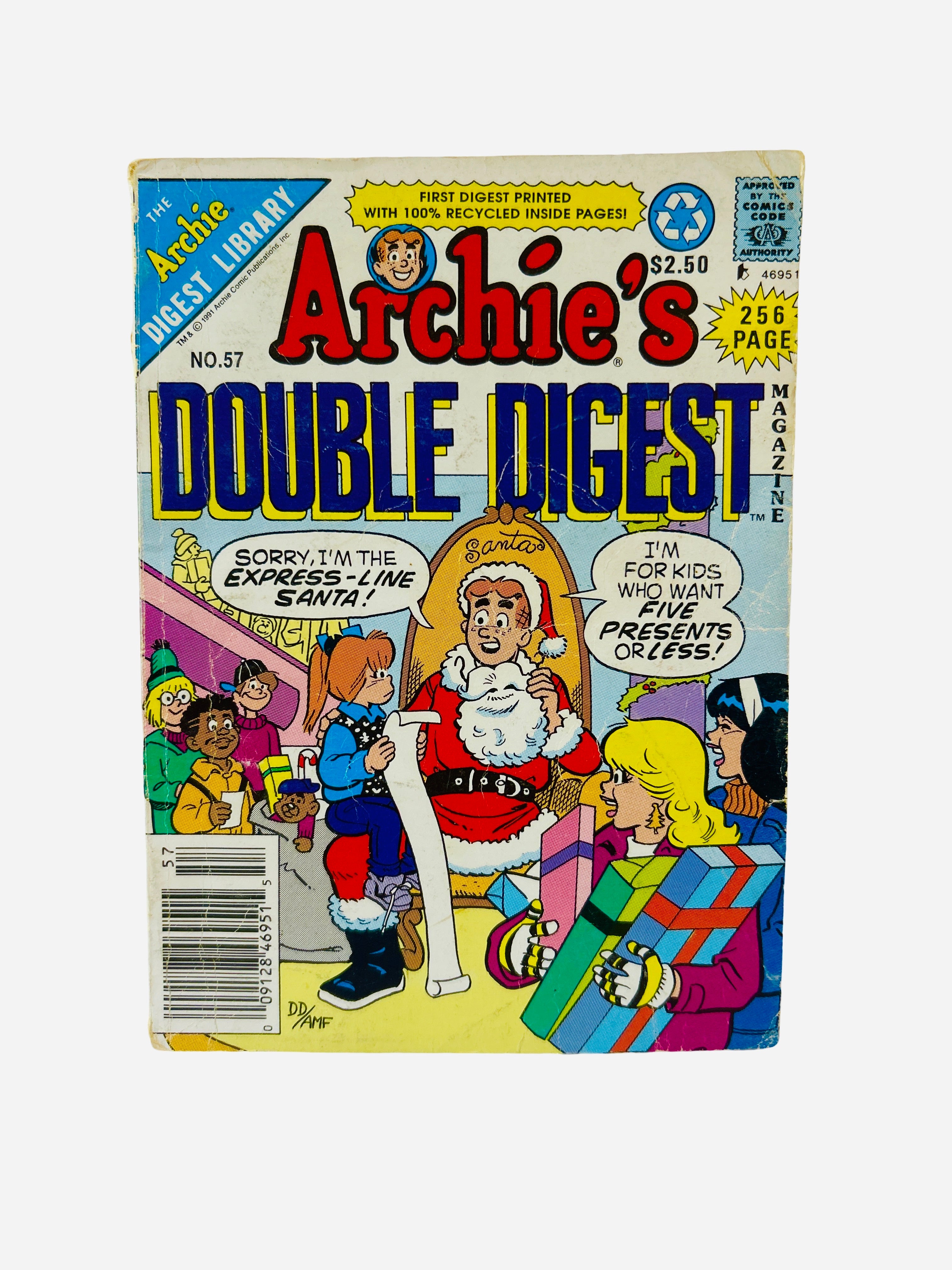 Archie's Double Digest Magazine No. 57 holiday cover