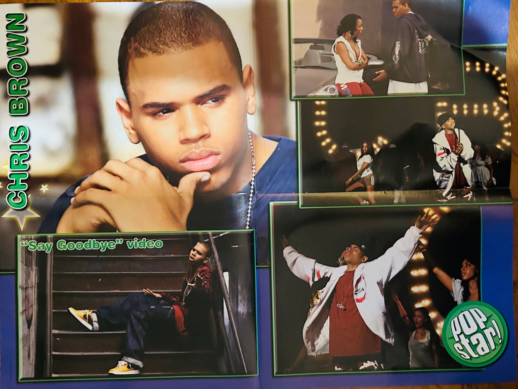 Chris Brown Pop Star! Magazine Poster - back side