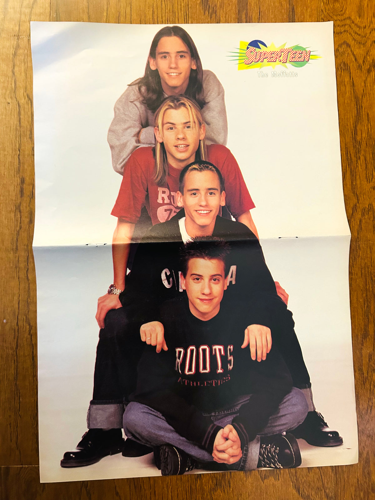 The Moffatts side of 1999 SuperTeen double-sided 11x16 poster