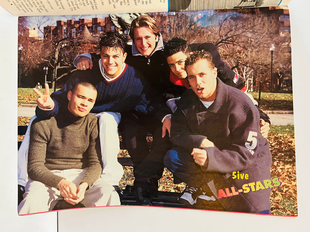 5ive group park photo pin-up front – Teen Beat All-Stars Summer 1999