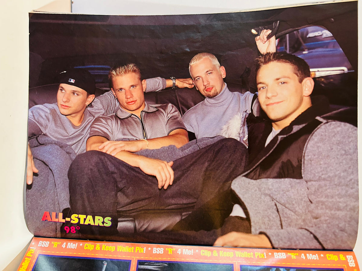 98° limo group shot pin-up back – Teen Beat All-Stars Summer 1999