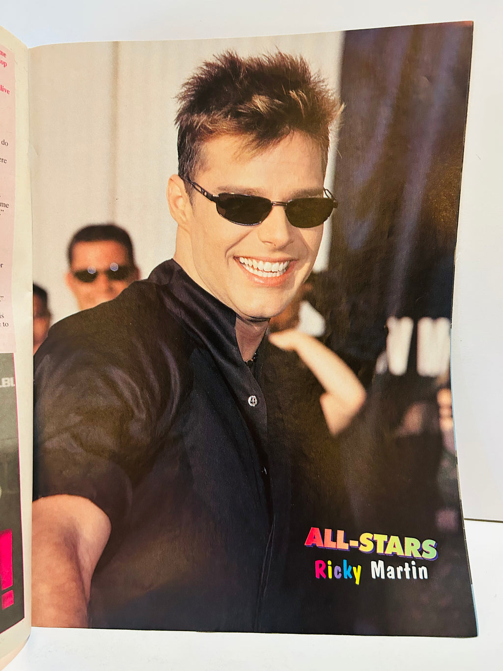 Ricky Martin sunglasses smiling pin-up front – Teen Beat All-Stars Summer 1999