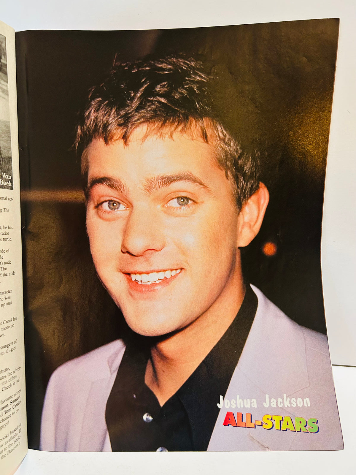 Joshua Jackson Teen Beat All-Stars Summer 1999 pin-up poster page