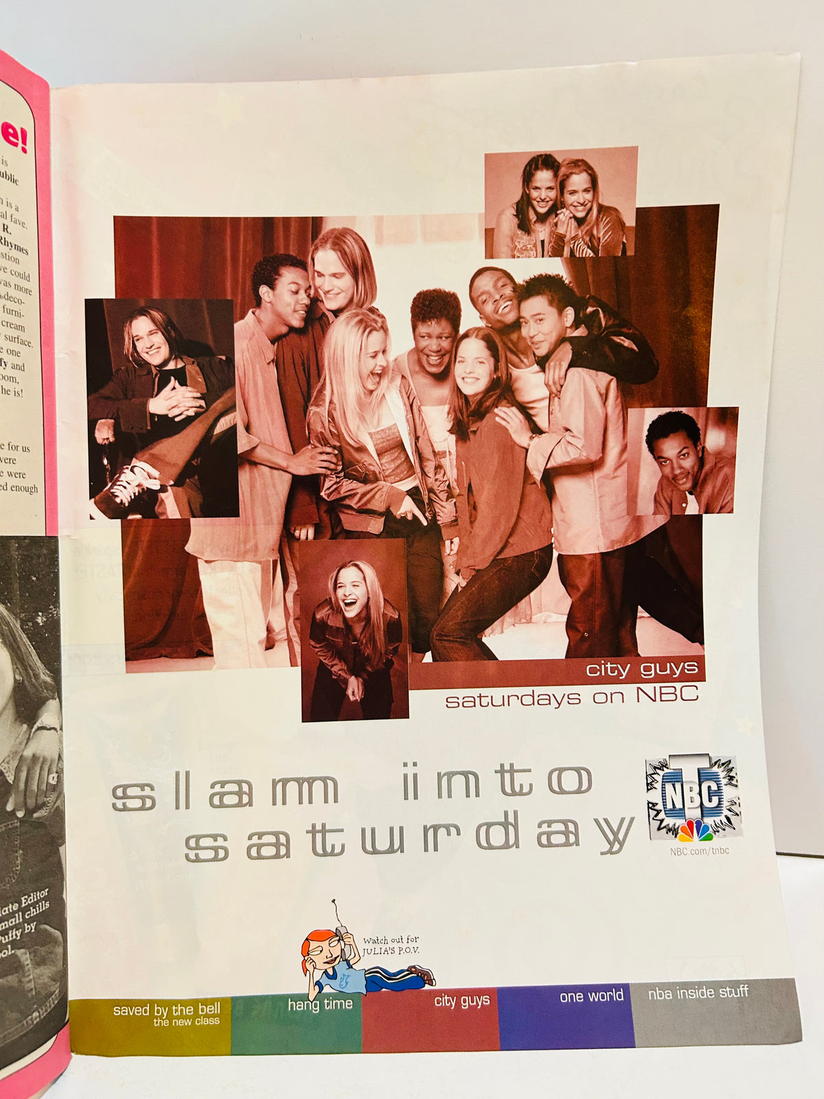 NBC Slam into Saturday City Guys cast ad – Teen Beat All-Stars Summer 1999