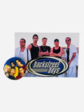 Backstreet Boys 2000 photo card 2.5x3.5 and 1.25 inch pinback button group shot