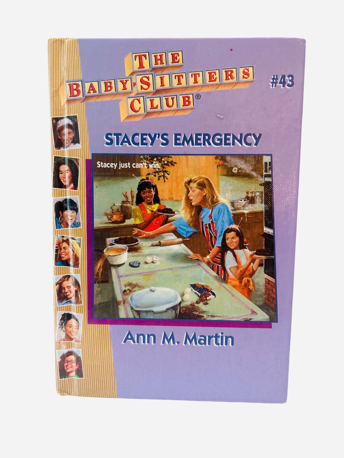 Stacey's Emergency Baby-Sitters Club #43 ex-library large print hardcover cover