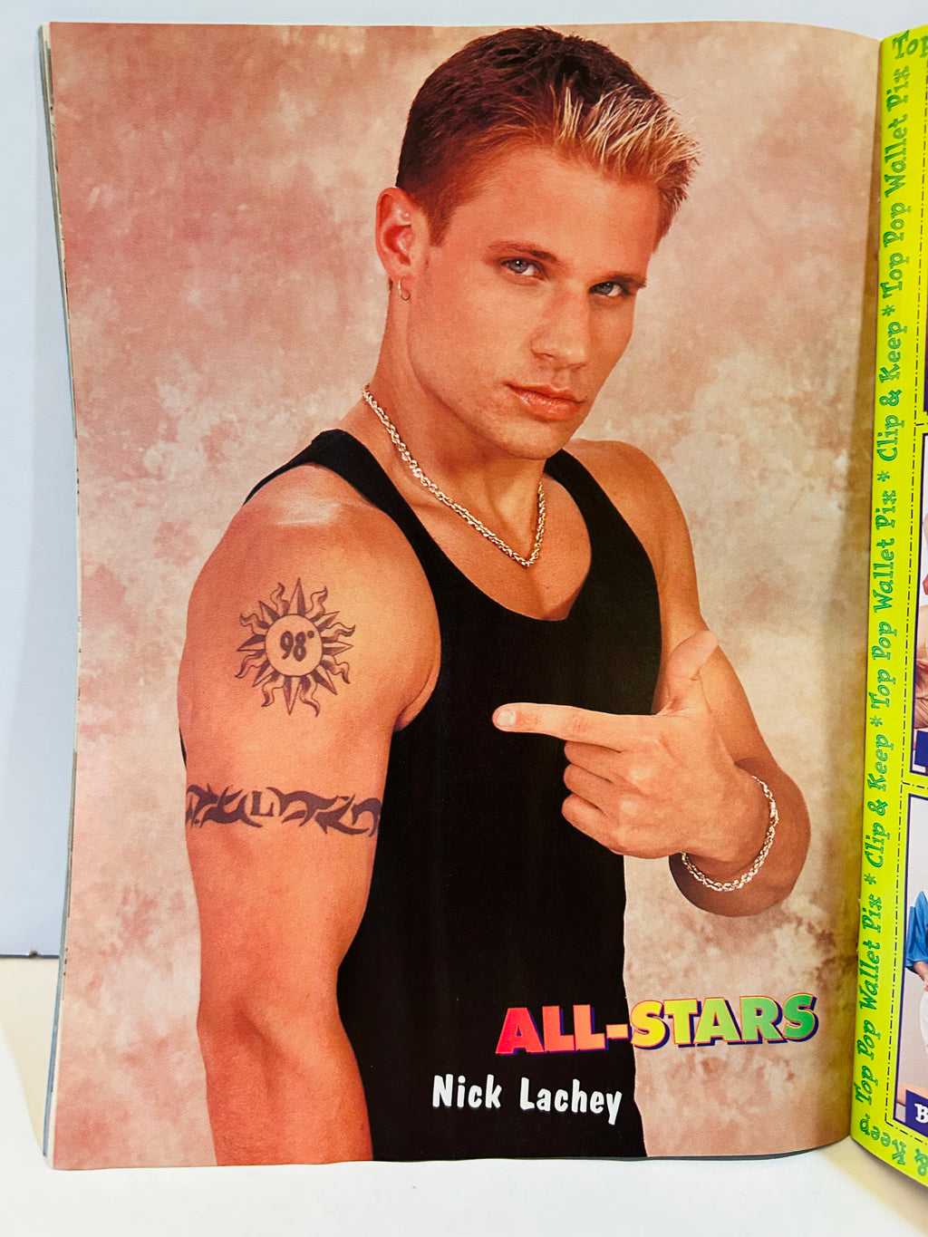 Nick Lachey 98 Degrees All-Stars pin-up page Teen Beat September 1999