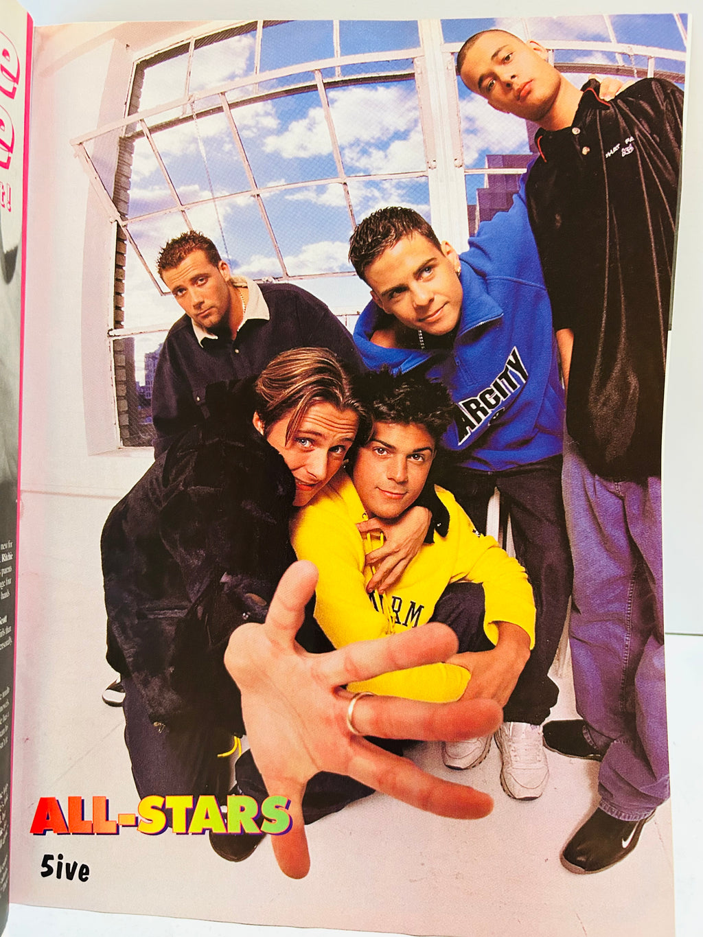5ive All-Stars group pin-up page Teen Beat September 1999