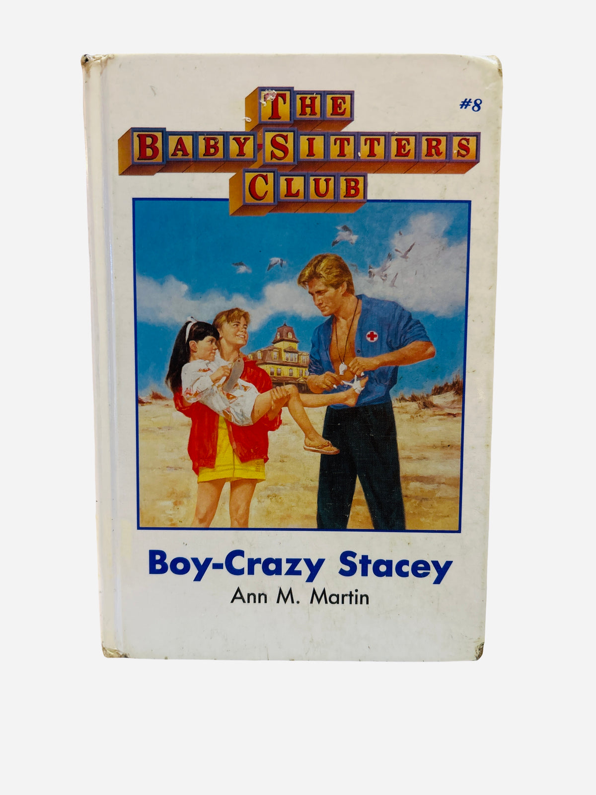 Boy-Crazy Stacey Baby-Sitters Club #8 ex-library large print hardcover cover