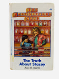 The Truth About Stacey Baby-Sitters Club #3 ex-library large print hardcover cover