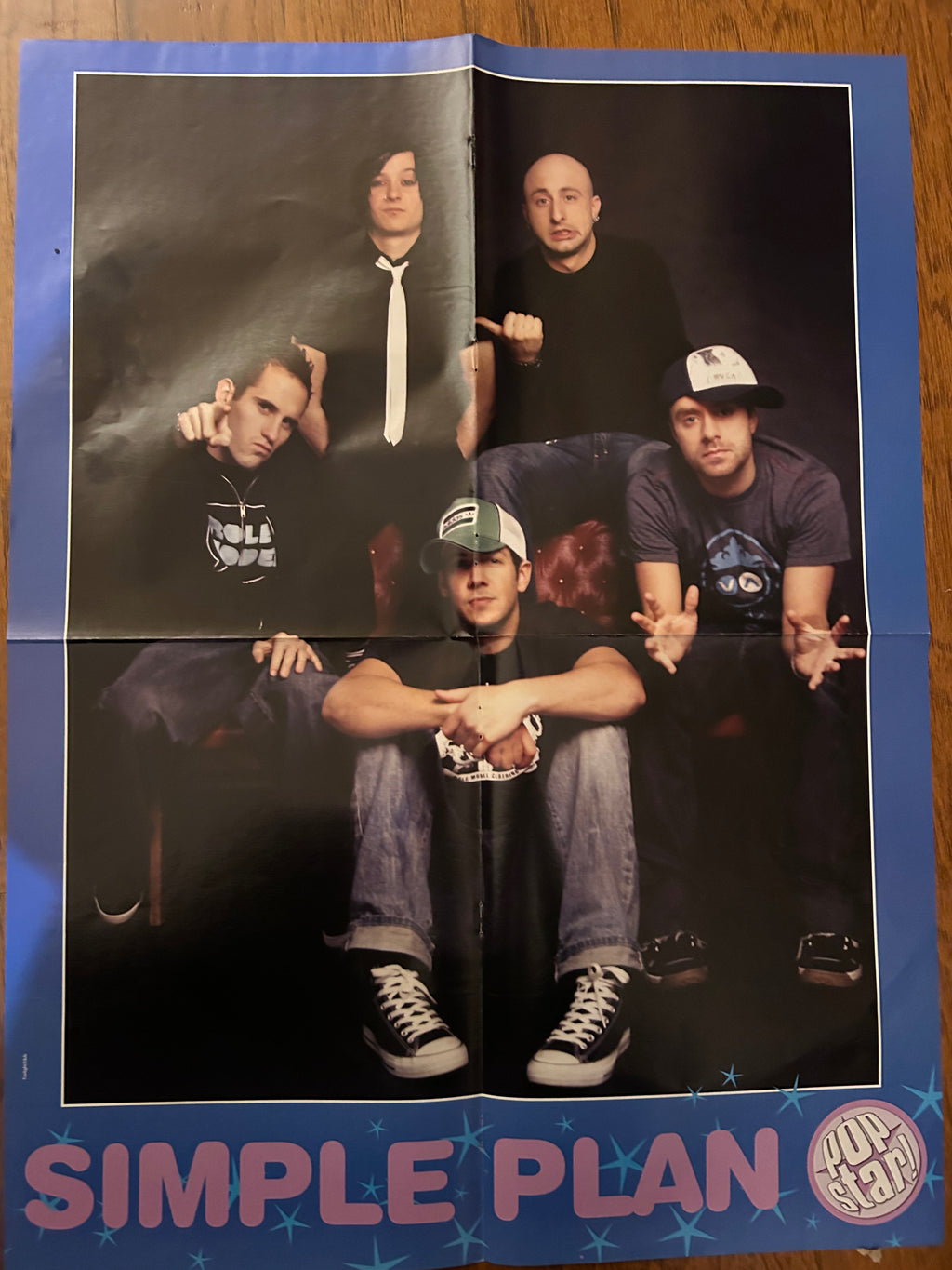 Simple Plan side of 2005 Pop Star double-sided 16x21 poster