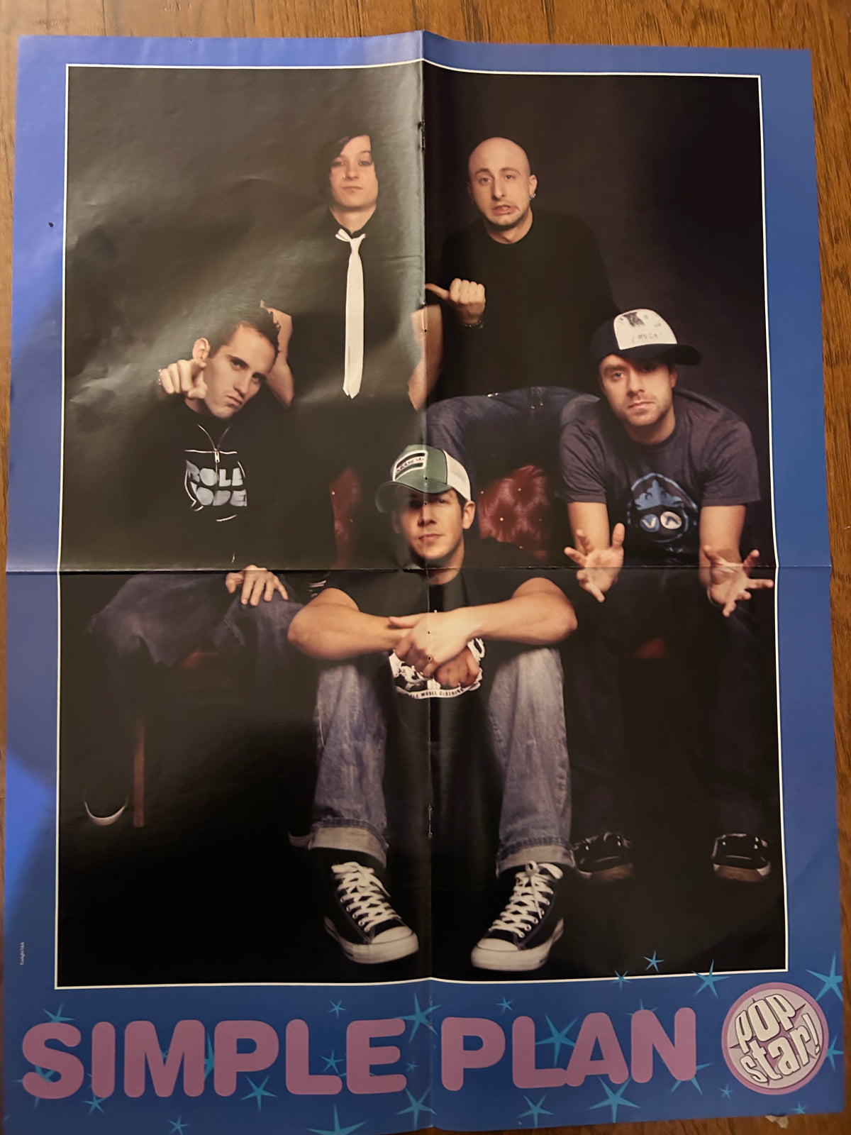 Simple Plan side of 2005 Pop Star double-sided 16x21 poster