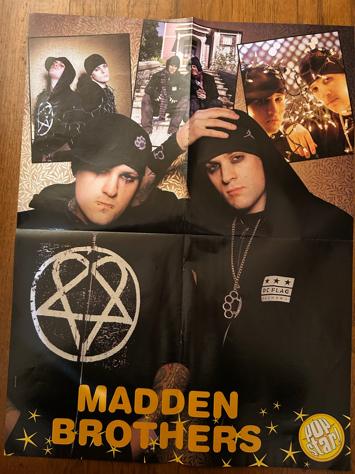 Madden Brothers collage side of 2005 Pop Star double-sided poster
