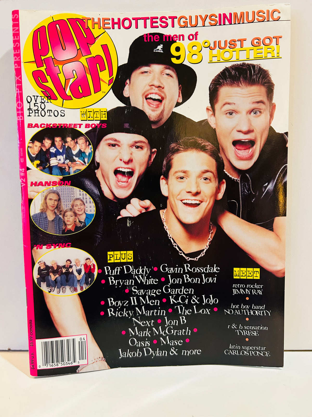 Pop Star! Magazine 1998 front cover featuring 98 Degrees