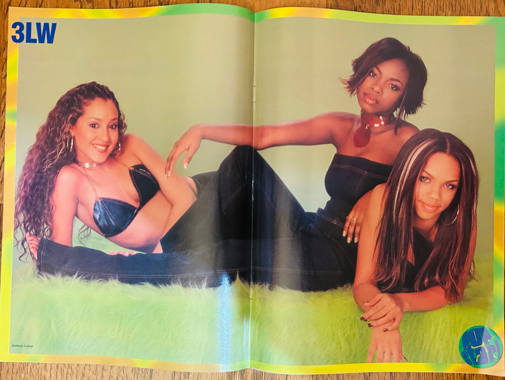 2001 Pop Star magazine poster featuring a 98 Degrees photo feature