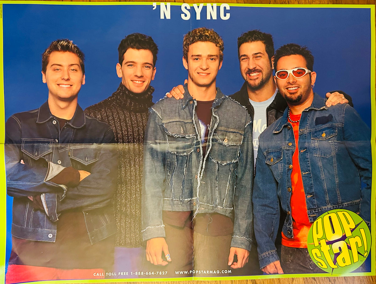 2001 Pop Star magazine poster featuring 'N Sync