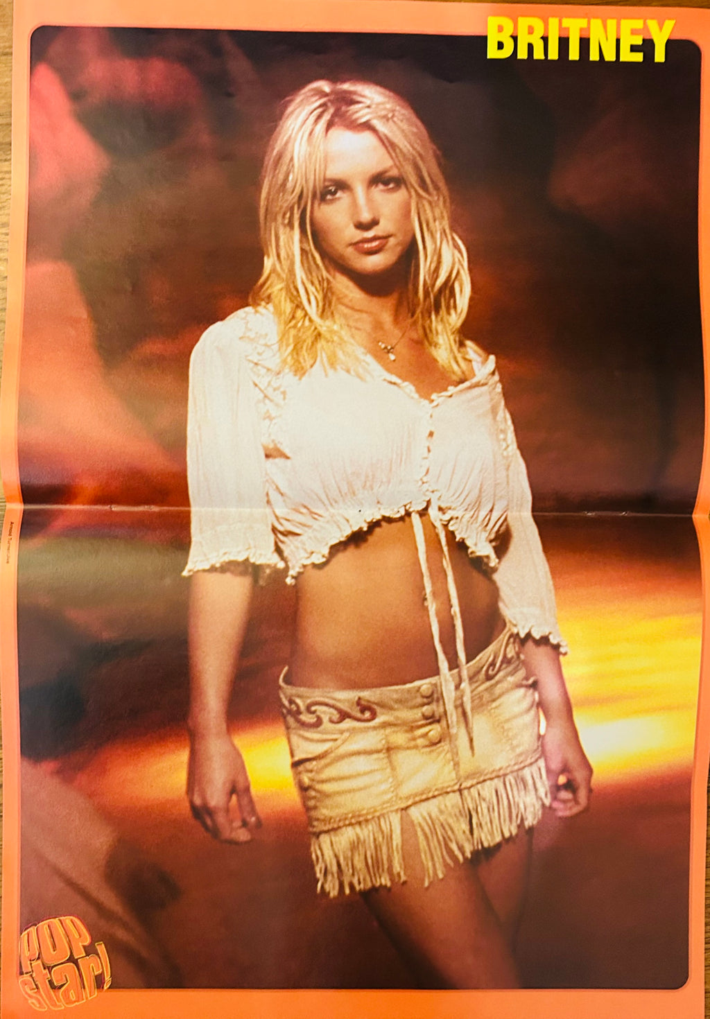 Pop Star magazine double-sided poster featuring Britney Spears