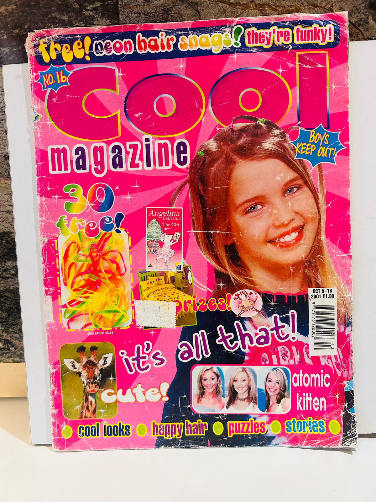 Worn pink Cool magazine No. 16 cover from October 2001