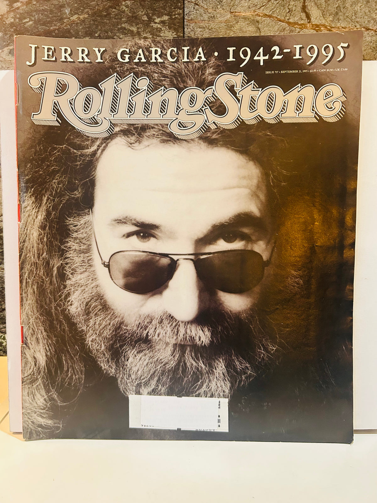 Rolling Stone Jerry Garcia 1942-1995 tribute cover with mailing label