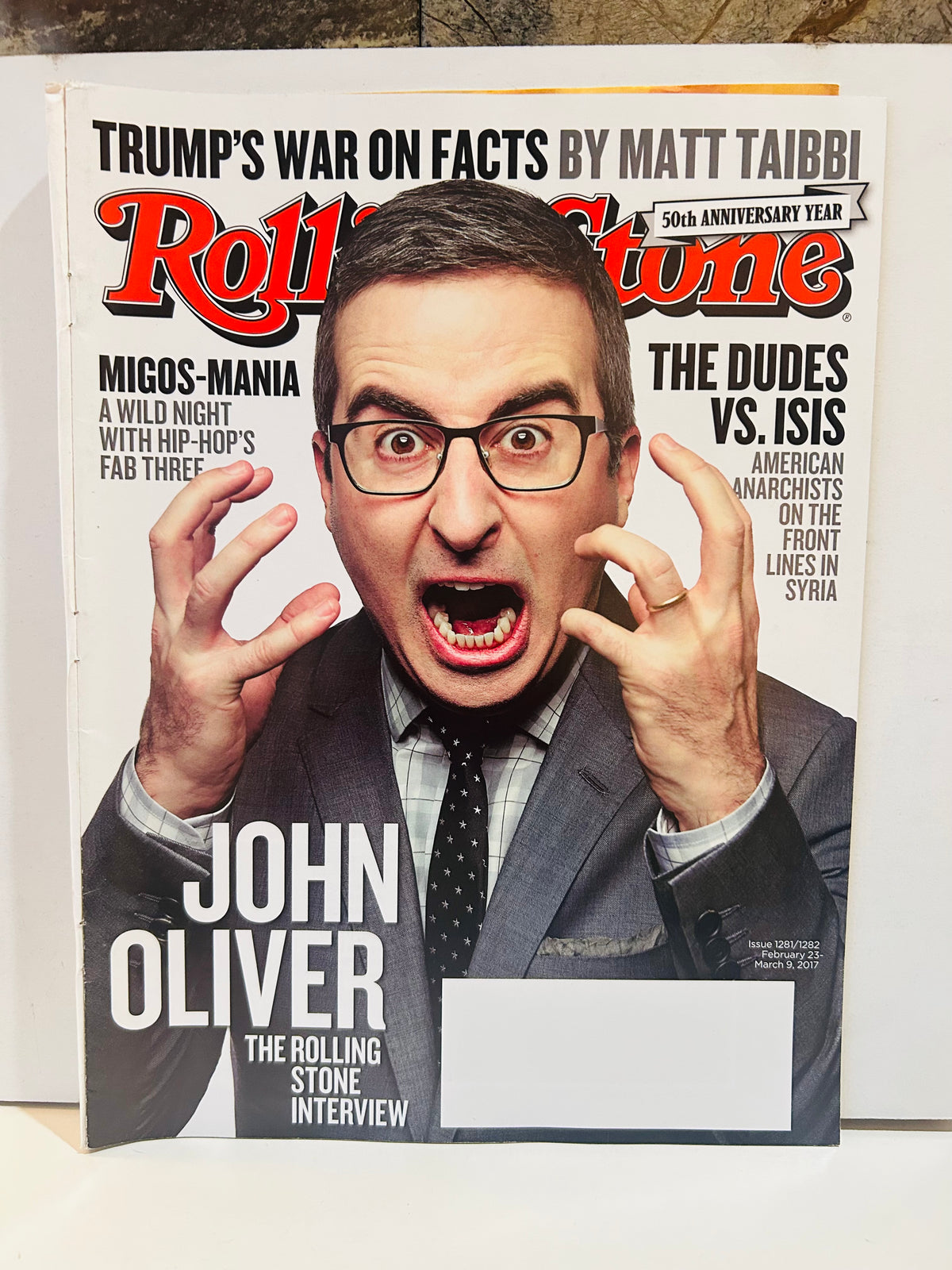 Rolling Stone February 23 to March 9 2017 John Oliver cover