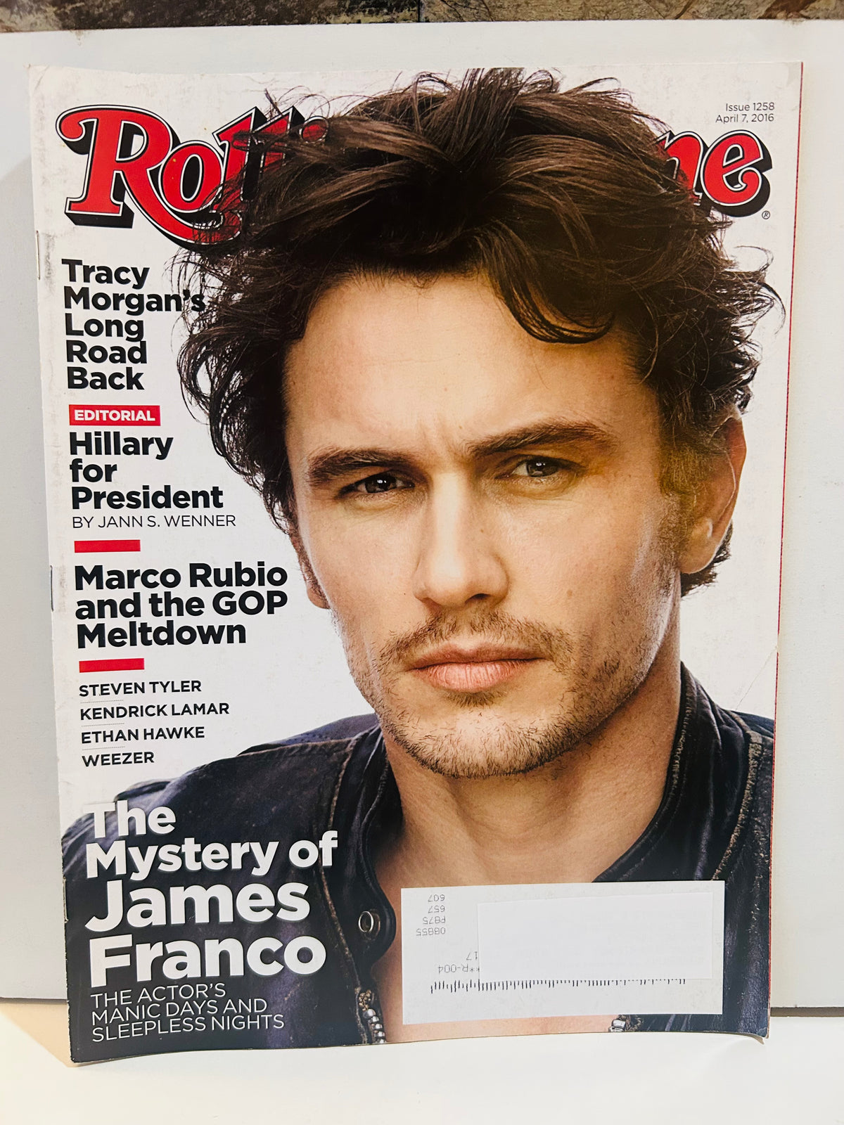 Rolling Stone April 7 2016 issue 1258 James Franco cover with mailing label