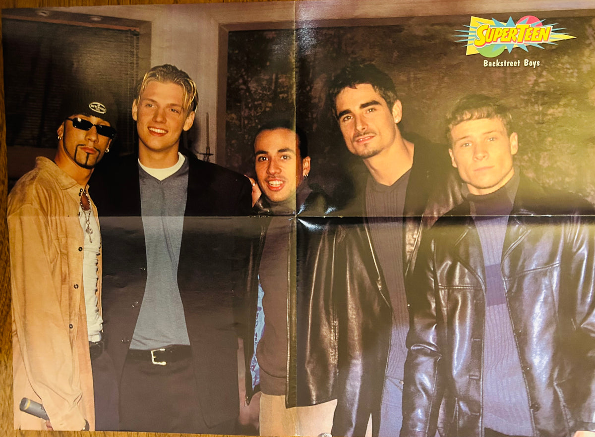 Backstreet Boys SuperTeen poster – group photo in leather jackets