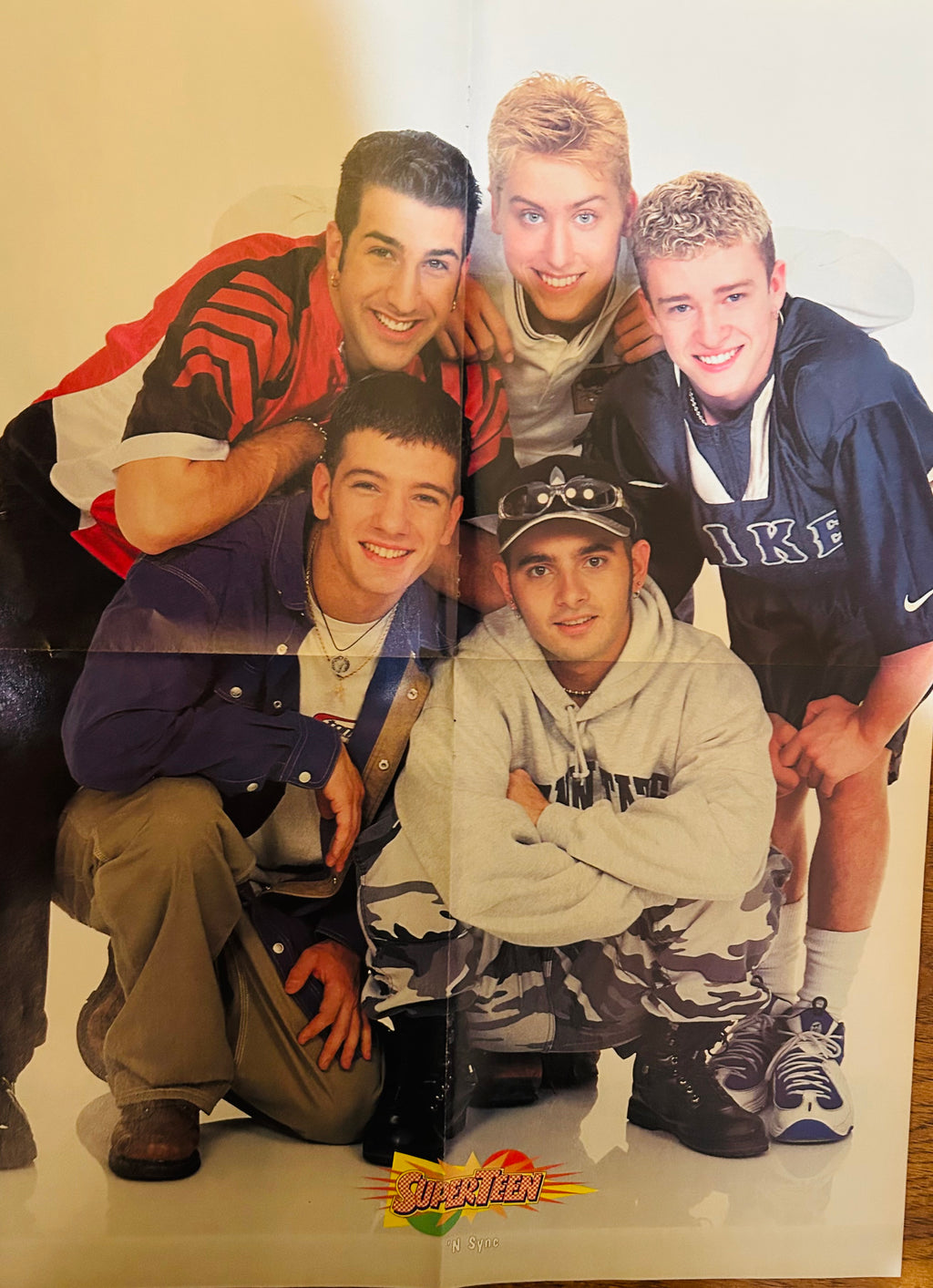 Backstreet Boys SuperTeen poster – group performing in red outfits