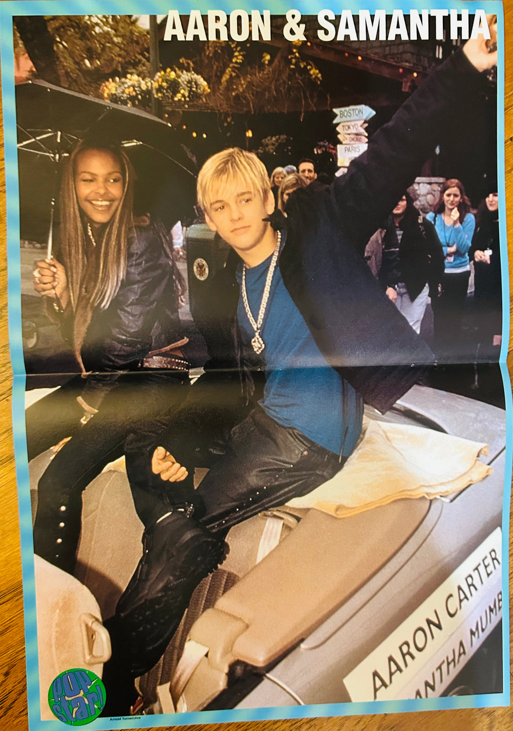 Aaron Carter Samantha Mumba Pop Star! Magazine double-sided poster 11x16 - Side B