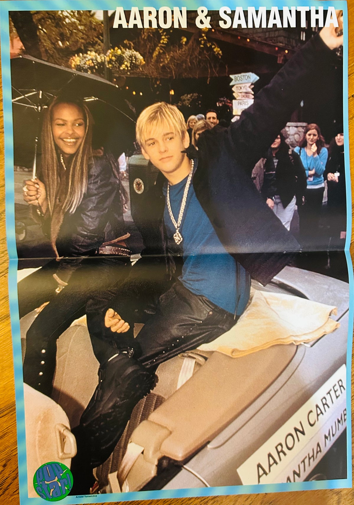 Aaron Carter Samantha Mumba Pop Star! Magazine double-sided poster 11x16 - Side B