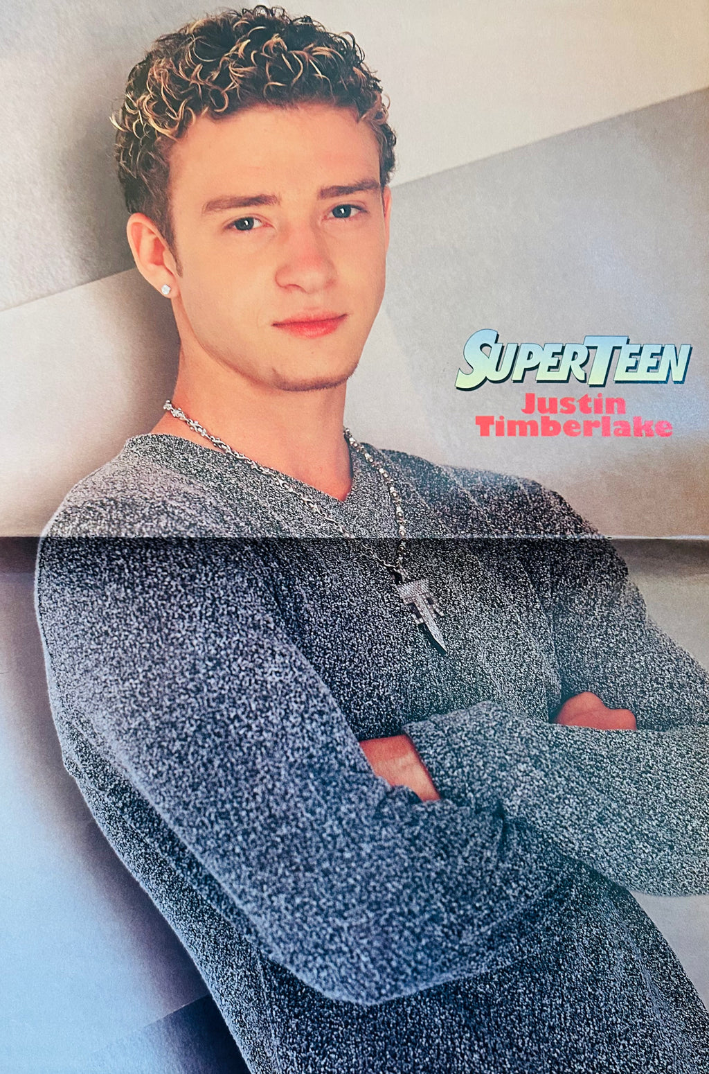 Joey McIntyre SuperTeen portrait reverse side