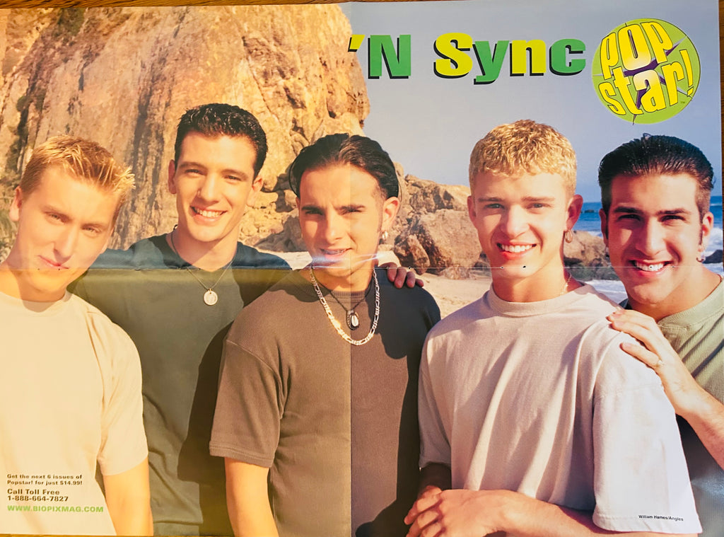 NSYNC tropical waterfall group Popstar poster side