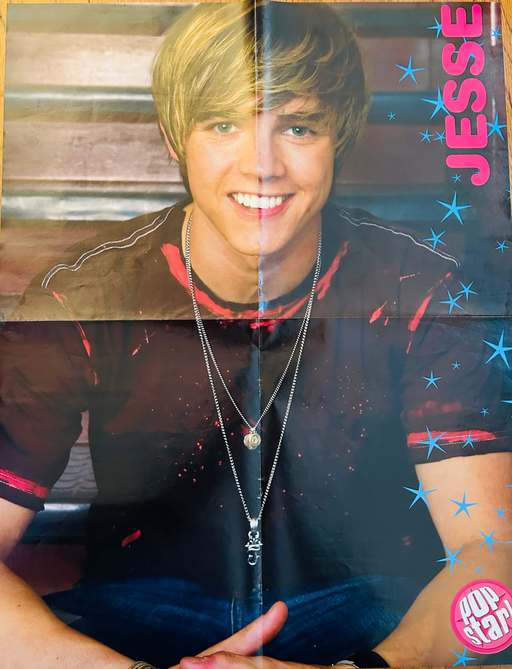 Jesse McCartney Popstar portrait side of double-sided poster