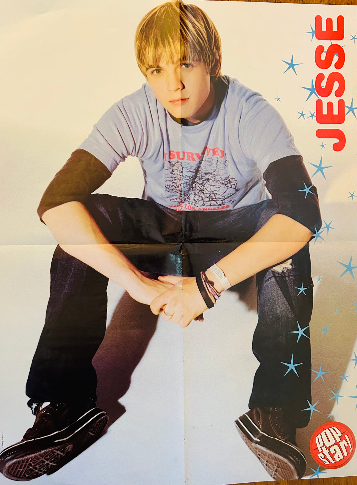 Simple Plan Pop Star band group side of double-sided poster