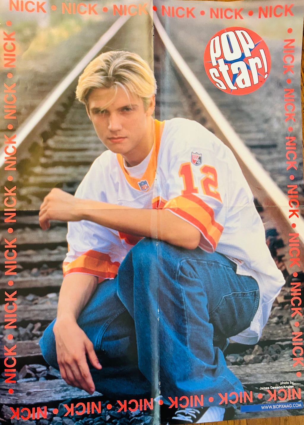 Nick Carter Pop Star portrait side of double-sided poster