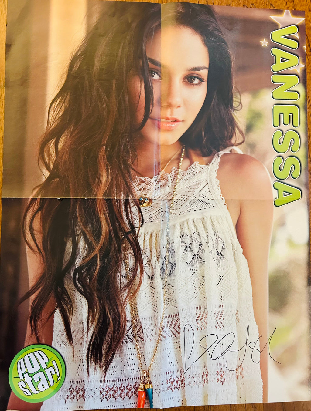 Jason Pop Star yellow portrait side of double-sided poster with printed message