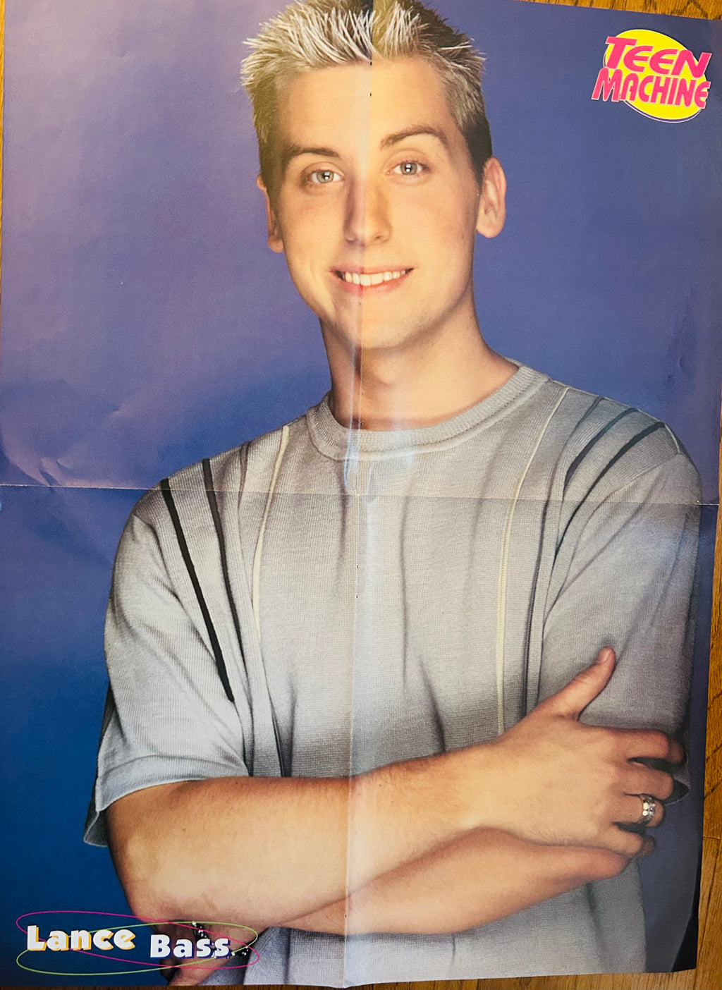 Lance Bass Teen Machine side of double-sided poster