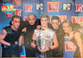 Five at MTV Europe Music Awards backdrop side of Superstars poster