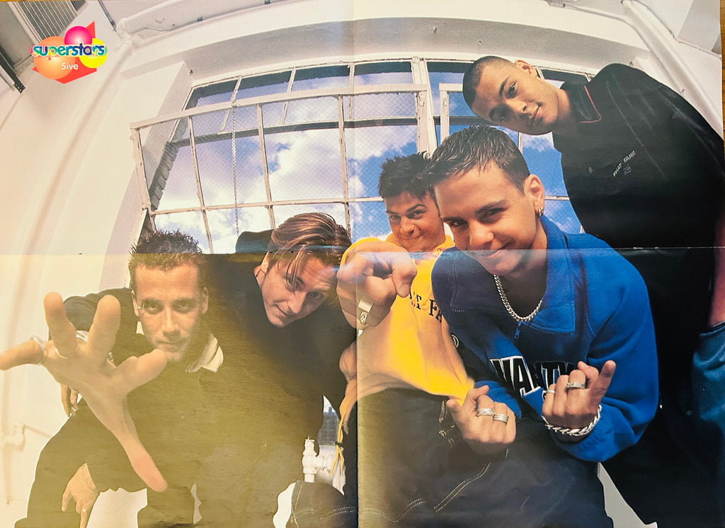 Five 5ive Superstars group side of double-sided poster